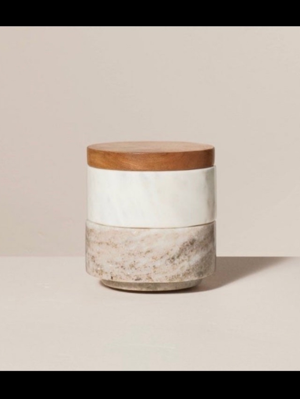 3 Piece Marble & Wood Stacking Salt & Pepper Gray Cellar-Hearth & Hand Magnolia